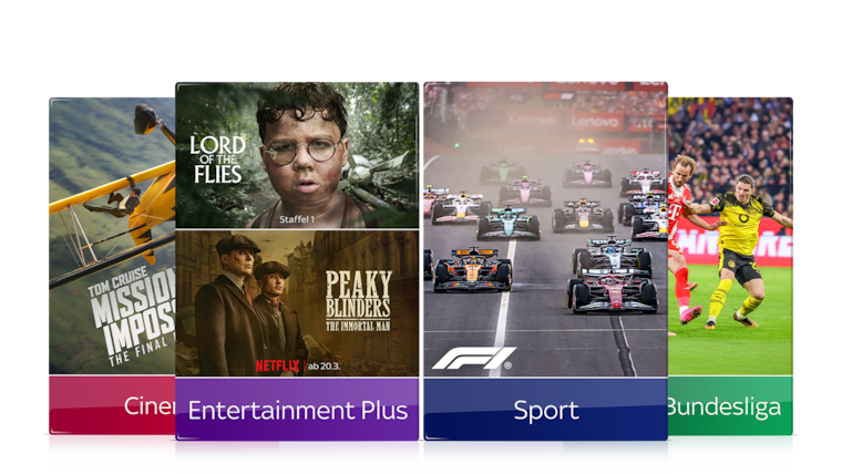 Alles von Sky inkl. Paramount+ und Netflix