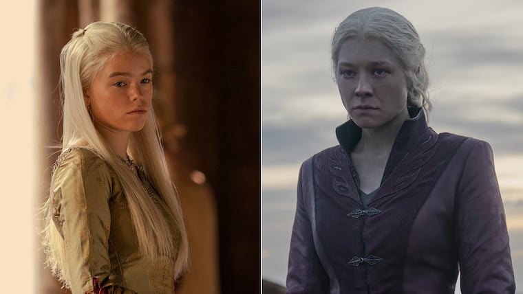 Milly Alcock und Emma D'Arcy als Prinzessin Rhaenyra Targaryen in "House of the Dragon"-Staffel 1