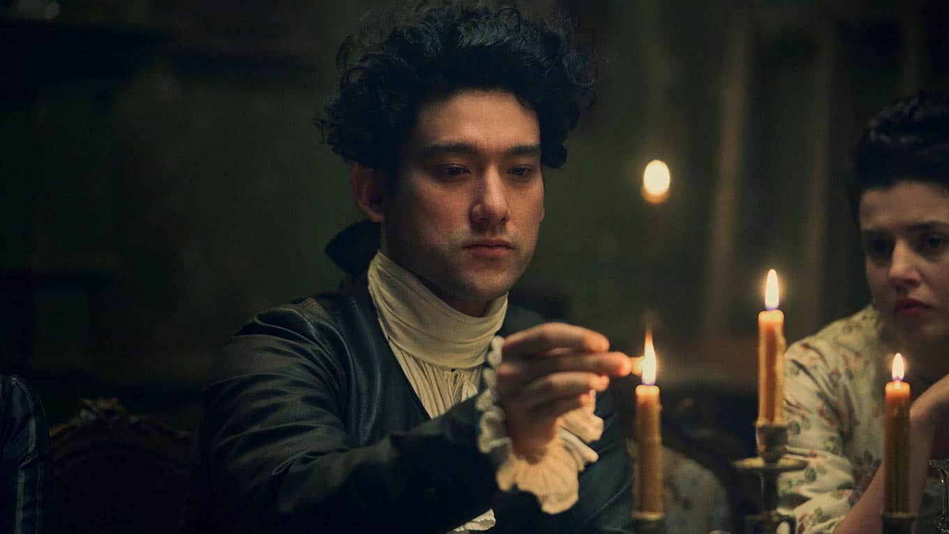 Will Sharpe ist Komponist Mozart in der Sky Orignal Serie 